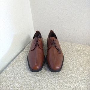 Cole Haan Brown Leather Derby Dress Shoes